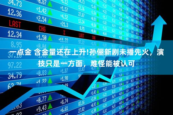 一点金 含金量还在上升!孙俪新剧未播先火，演技只是一方面，难怪能被认可